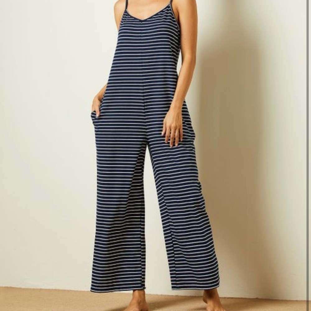 Simple by Suzanne Betro striped jumpsuit